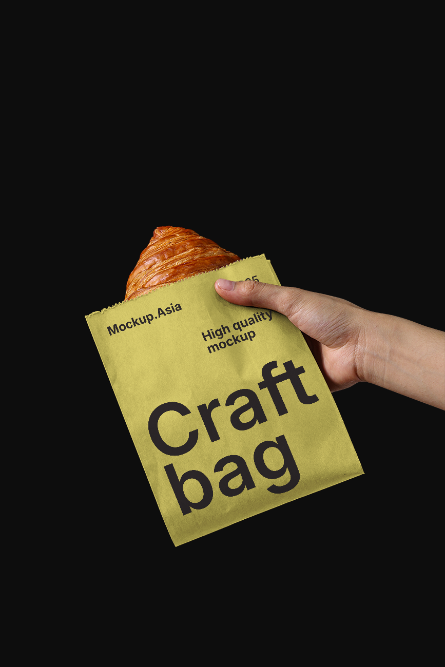 Paper Bag with Croissant2 - pb0002