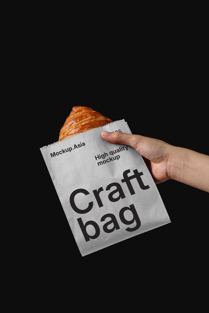 Paper Bag with Croissant2 - pb0002